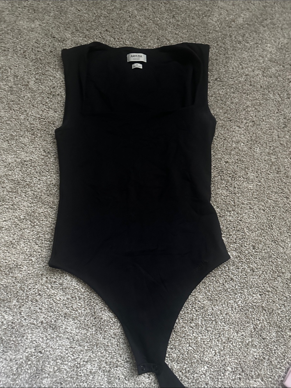 Aritzia Black Sleeveless One-Piece Bodysuit